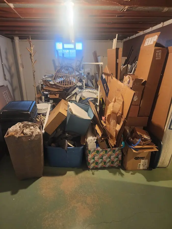 Roll-off dumpster container at job site for Concrete Dumpster Rental in Williston